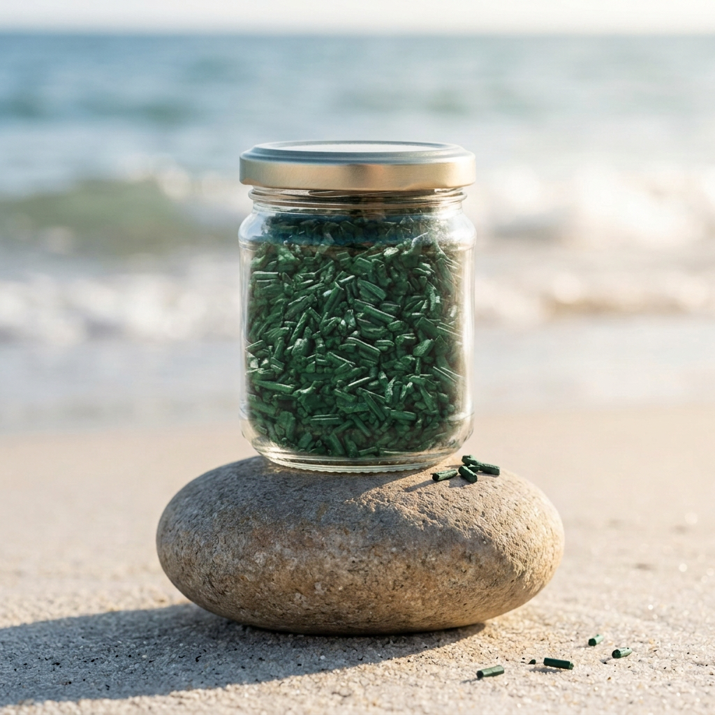 Spiruline bio de Bretagne crue en paillettes